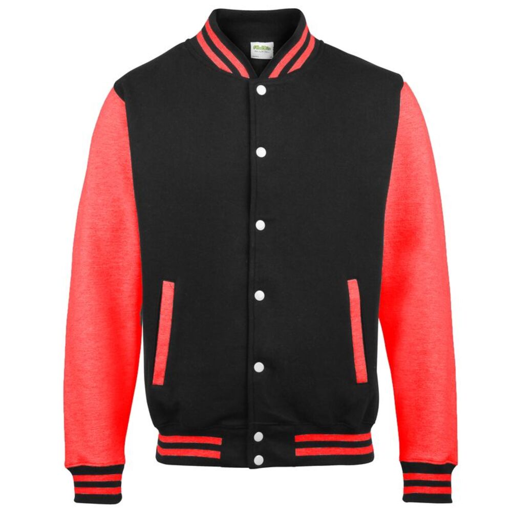 Awdis Unisex Mens /Womens Casual Fashion Varsity /Baseball College Jacket / Jet